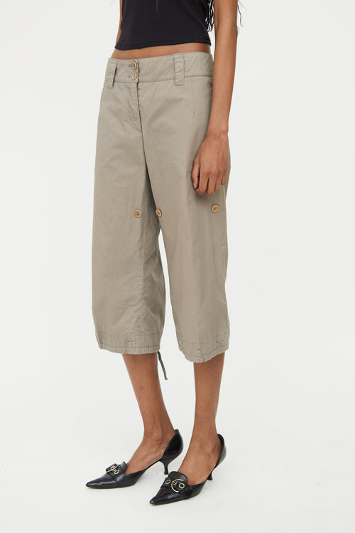 Prada Beige Convertible Cropped Pant