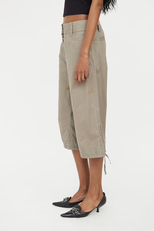 Prada Beige Convertible Cropped Pant