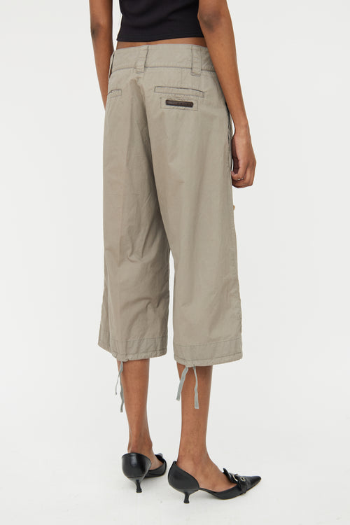 Prada Beige Convertible Cropped Pant