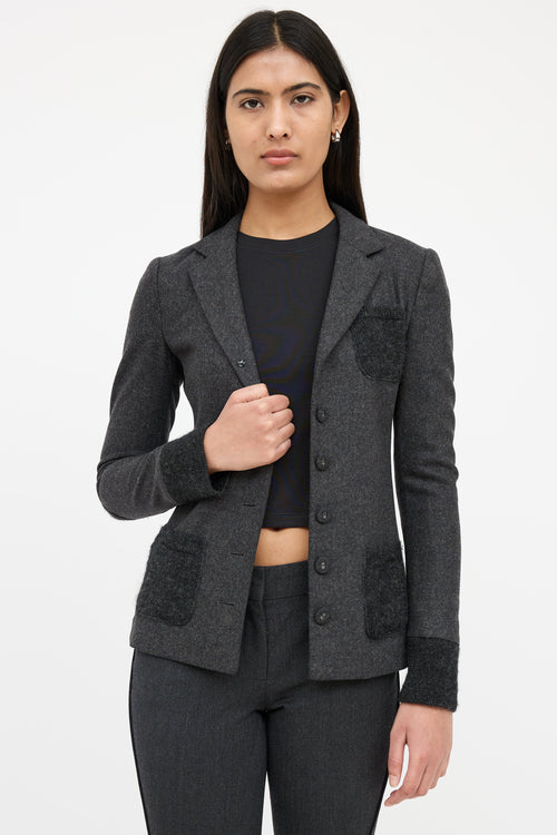 Prada Wool Three Pocket Button Blazer