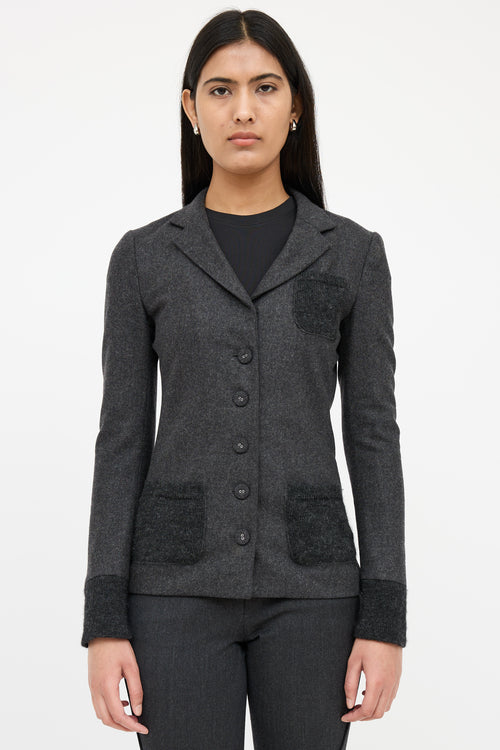 Prada Wool Three Pocket Button Blazer