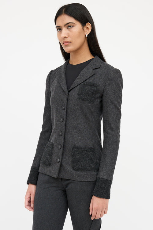 Prada Wool Three Pocket Button Blazer