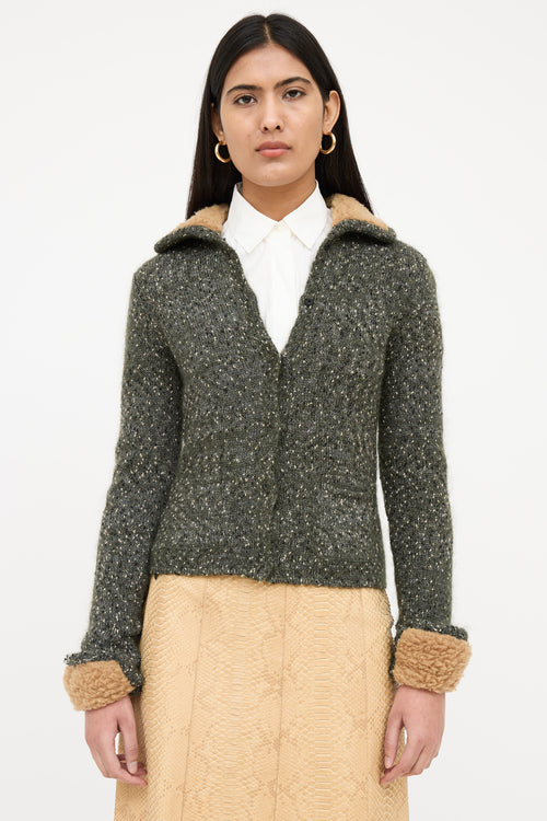 Prada Knit Wool Marled Top