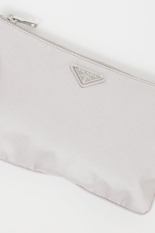 Prada Grey Sleeping Mask 
Pouch