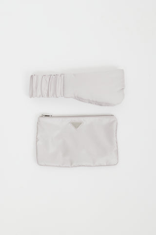 Prada Grey Sleeping Mask 
Pouch