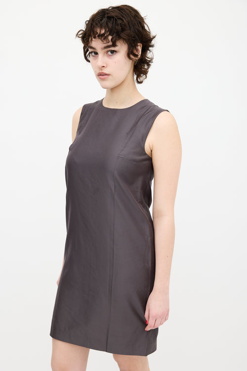 Prada Grey Sleeveless Shift Dress