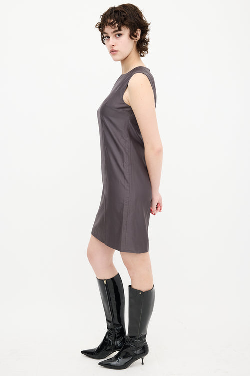 Prada Grey Sleeveless Shift Dress