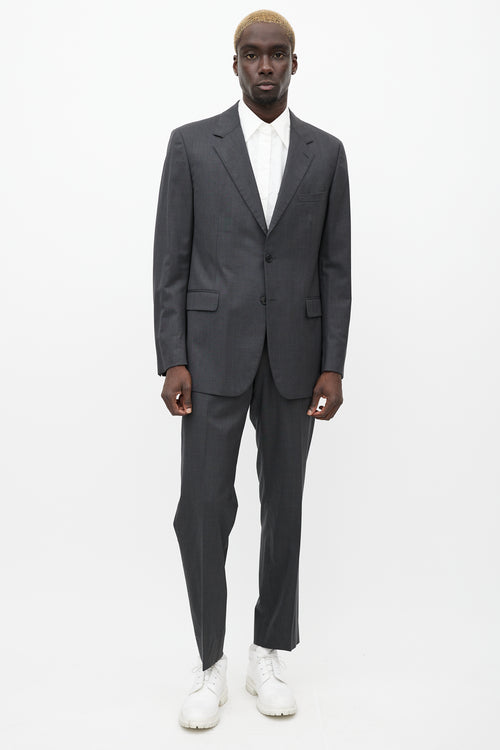 Prada Grey Wool Pant Suit