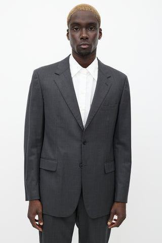 Prada Grey Wool Pant Suit