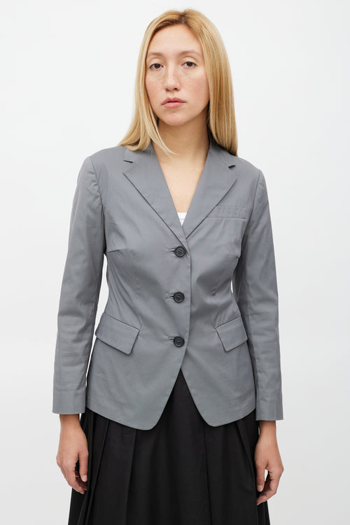 Prada Grey Three Pocket Blazer