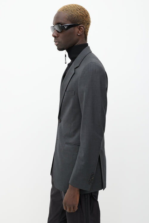 Prada Grey Wool Blazer