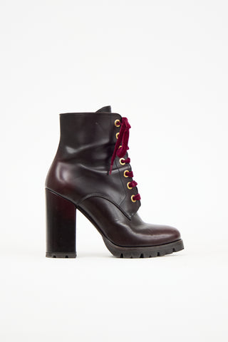 Prada Lace Up Ankle Boot