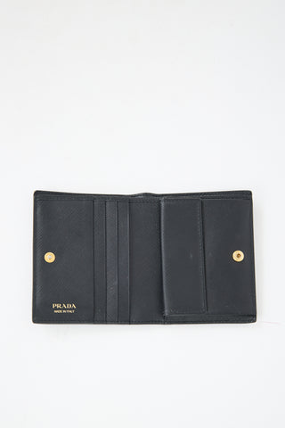 Prada Saffiano Leather Logo Wallet