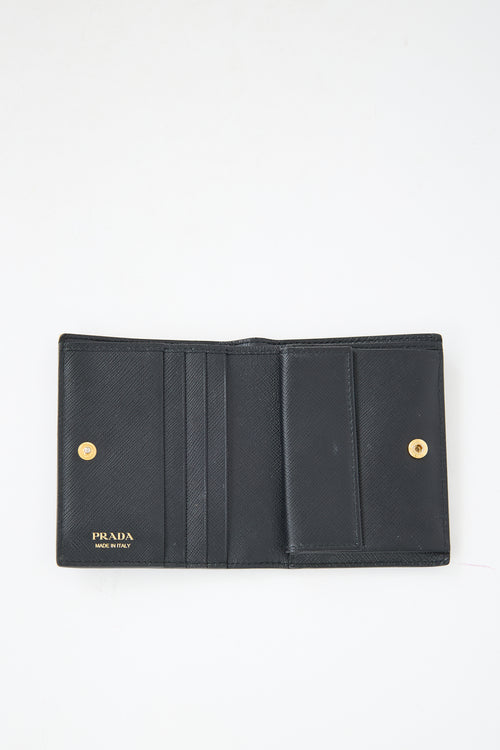 Prada Saffiano Leather Logo Wallet