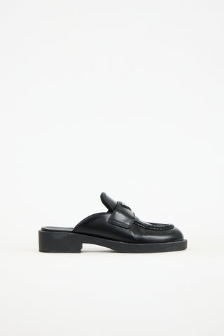 Prada Leather Logo Mule