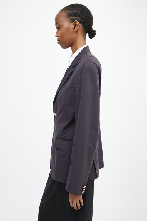 Prada Navy 
Gold Buttoned Blazer