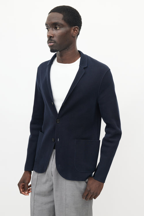 Prada Navy Knit Blazer