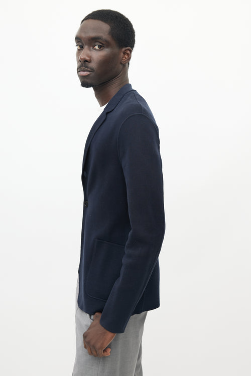 Prada Navy Knit Blazer