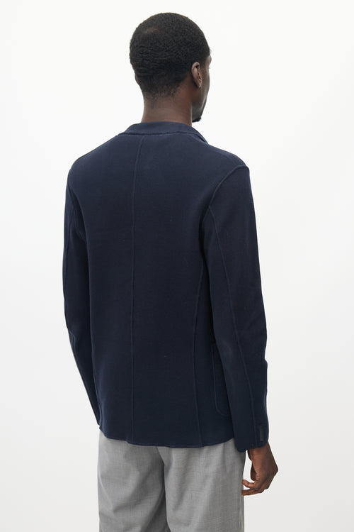 Prada Navy Knit Blazer