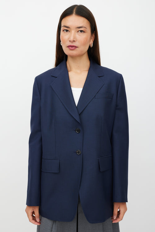 Prada Navy Mohair Blazer