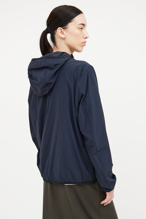 Prada Navy Nylon Hooded Jacket