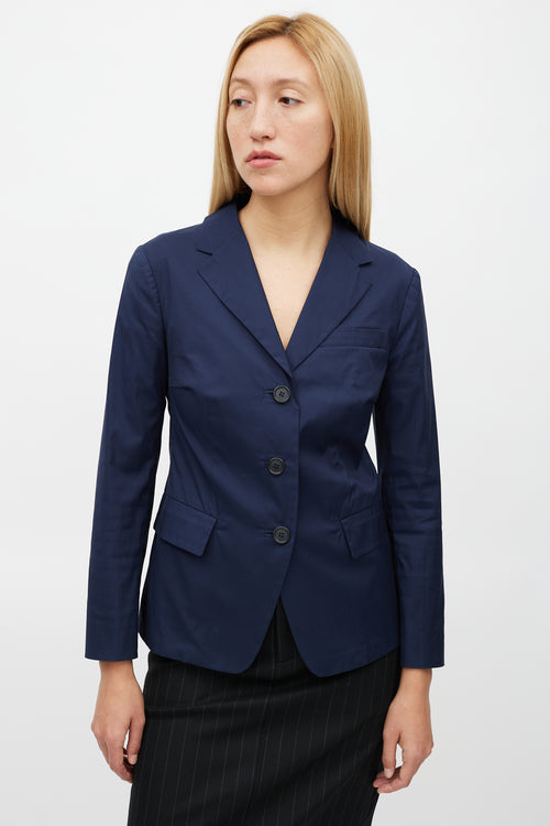 Prada Navy Three Pocket Blazer