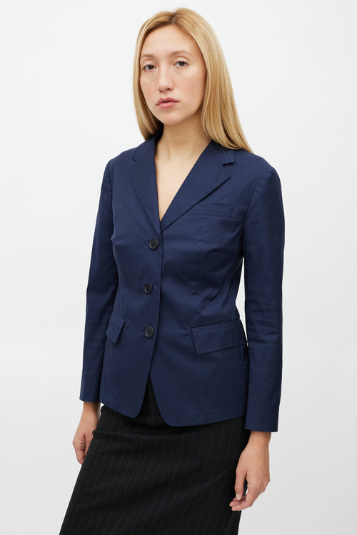 Prada Navy Three Pocket Blazer