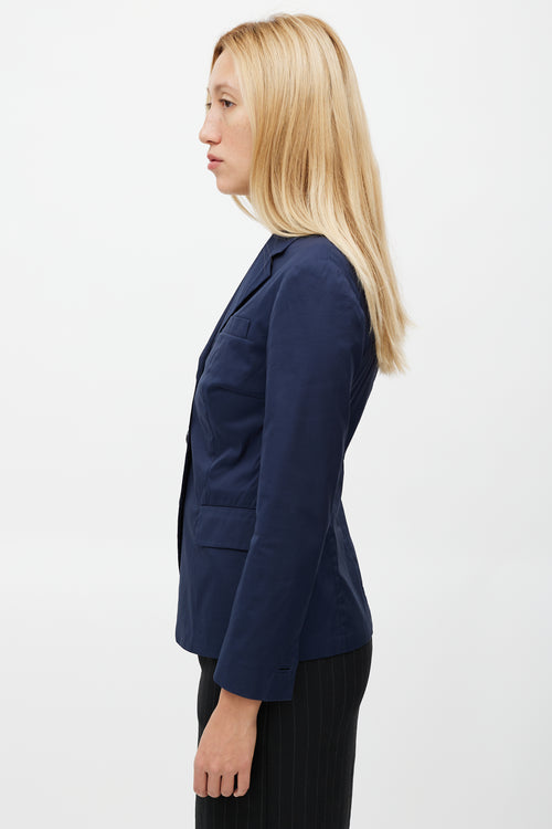 Prada Navy Three Pocket Blazer