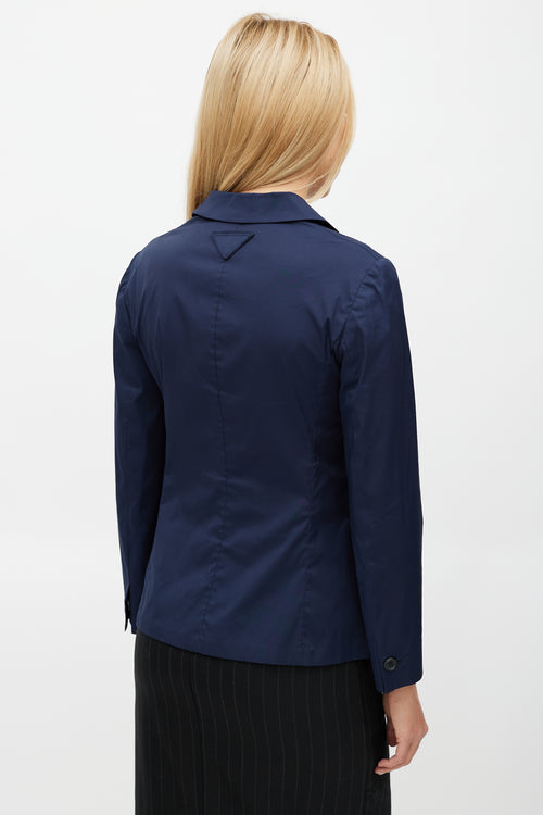 Prada Navy Three Pocket Blazer