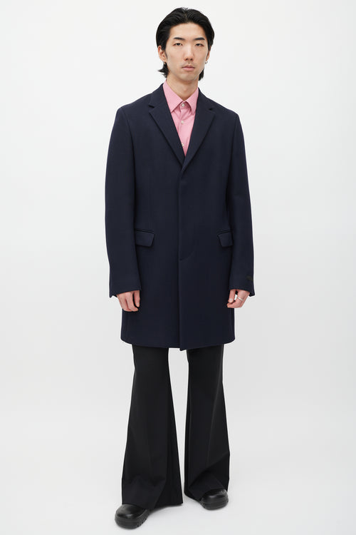 Prada Navy Wool Coat