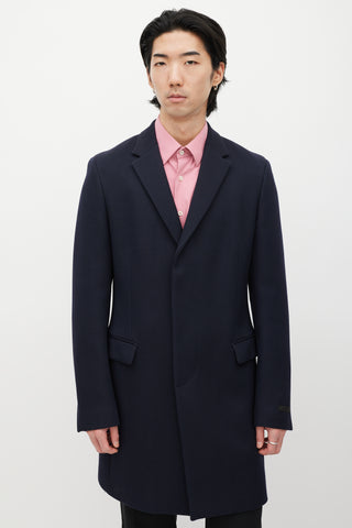 Prada Navy Wool Coat