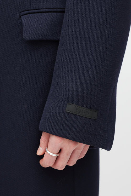 Prada Navy Wool Coat