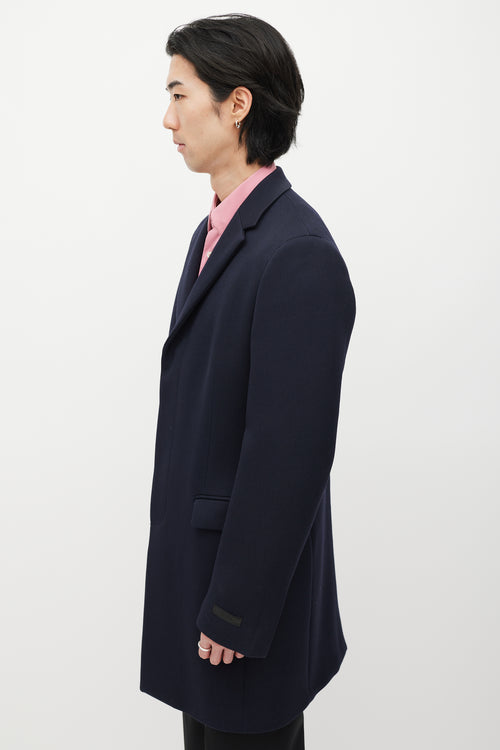 Prada Navy Wool Coat