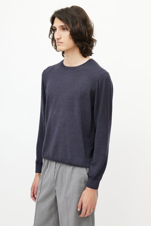 Prada Navy Wool Knit Sweater