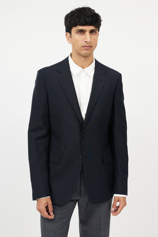 Prada Navy Wool 
Mohair Blend Blazer