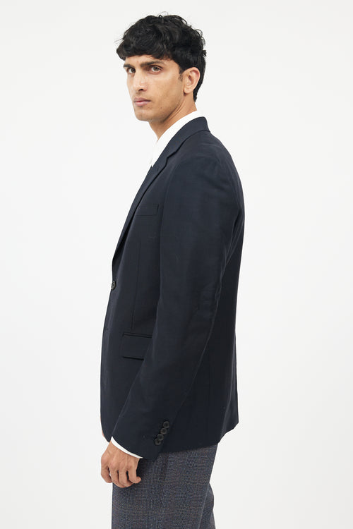 Prada Navy Wool 
Mohair Blend Blazer