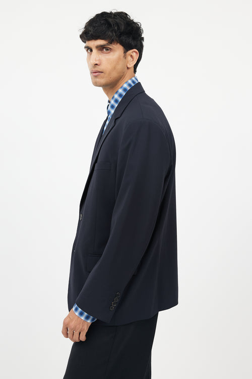 Prada Navy Wool Two Pocket Blazer