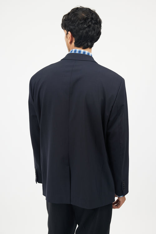 Prada Navy Wool Two Pocket Blazer