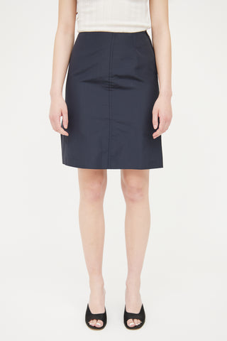 Prada Navy Nylon Skirt