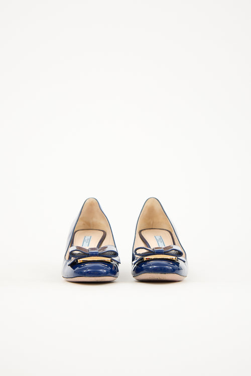 Prada Patent Bow Pump