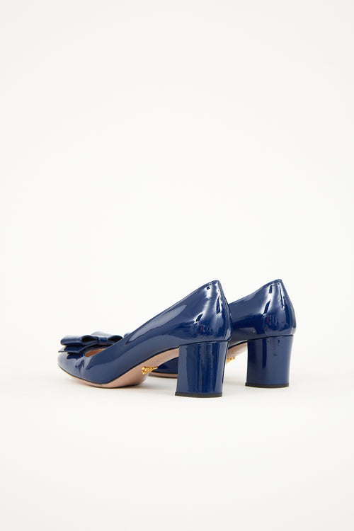 Prada Patent Bow Pump