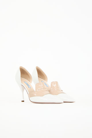 Prada Patent Leather Two-Tone Pump