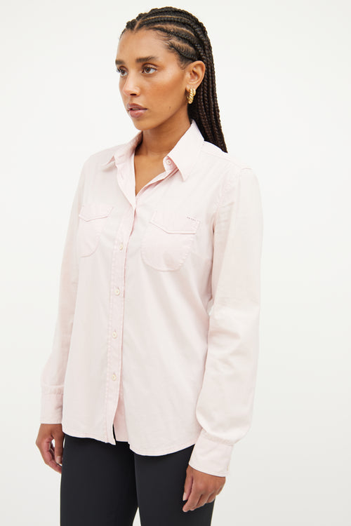 Prada Pink Button Up Top