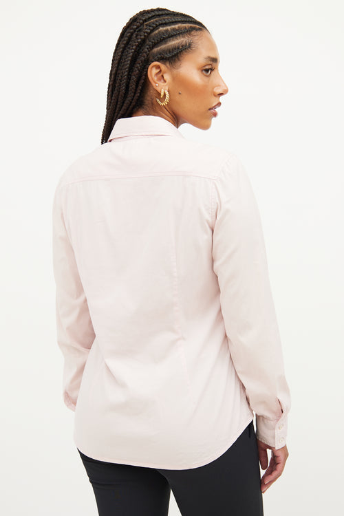 Prada Pink Button Up Top