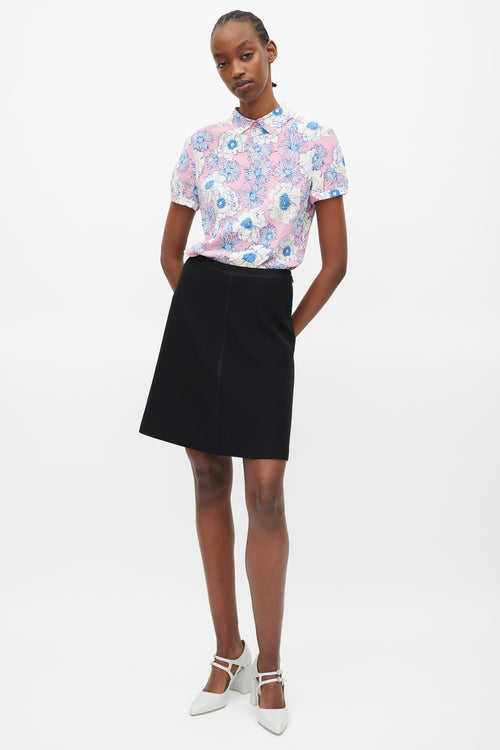 Prada Pink 
Multicolour Floral Shirt