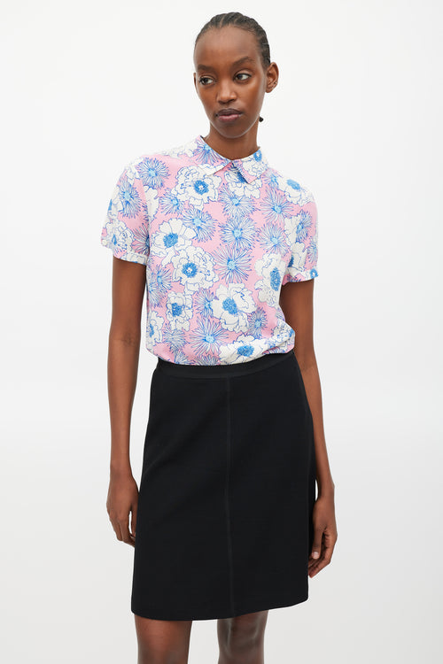 Prada Pink 
Multicolour Floral Shirt