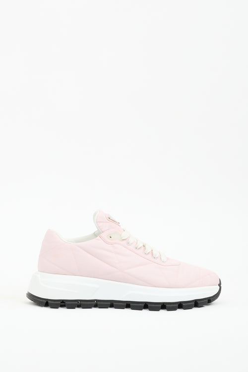 Prada Pink Nylon Piuma Sneaker