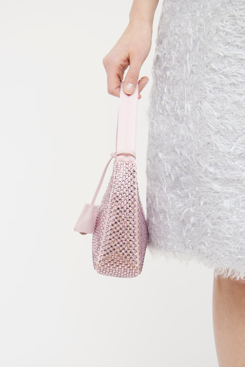 Prada 2021 Pink Crystal Re-Edition Bag