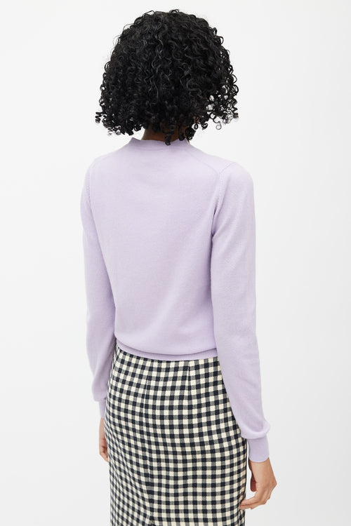 Prada Purple Cashmere Knit Cardigan