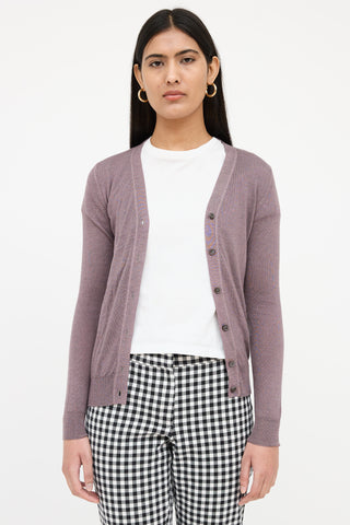 Prada Button Long Sleeve Cardigan